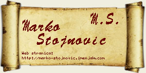Marko Stojnović vizit kartica